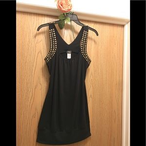 Black Studded Tank Size M EUC